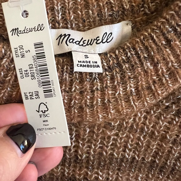 Madewell Space-Dyed Prentiss Pullover Sweater / SMALL / SPACEDYE AUTUMN - Picture 7 of 7